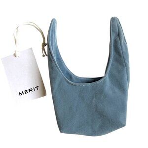 NWT Merit Beauty Mini Signature Bag (Light Blue)